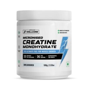Wellcore Micronised Creatine Monohydrate 83 Servings Perfect Choice For Daily Fitness Needs - 250g