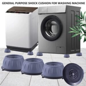 4Pcs Universal Anti‑Vibration Feet Pads | Washing Machine, Dryer, Refrigerator & Furniture Non‑Slip Rubber Mat (Small Size)