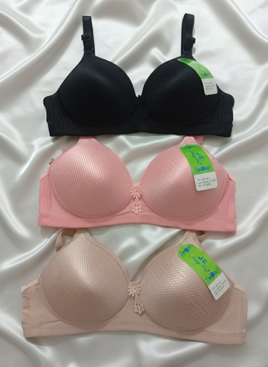 Jersey Sequins Padded Bra – Stylish, Comfortable & Lightweight Everyday Wear | Sizes 36 38 40, Cups A B C (Random Color) - Image 4