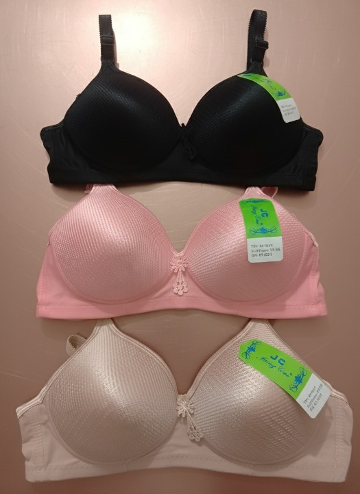 Jersey Sequins Padded Bra – Stylish, Comfortable & Lightweight Everyday Wear | Sizes 36 38 40, Cups A B C (Random Color) - Image 3