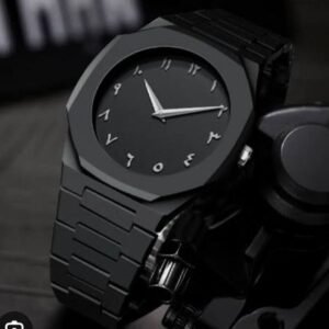 Full Black Aura Quartz Analog Watch – Lightweight Premium Design for Men & Boys (Without Box)