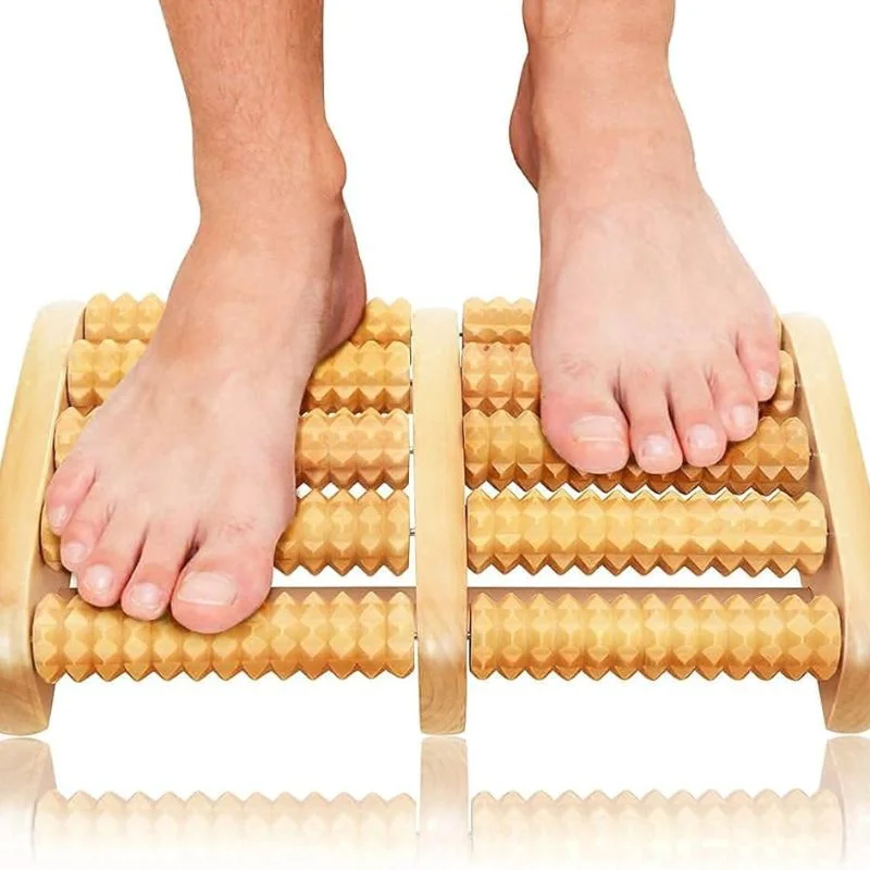 Wooden Foot Roller Massager | Manual Reflexology Therapy Tool for Pain Relief, Stress Relaxation & Foot Care - Image 2