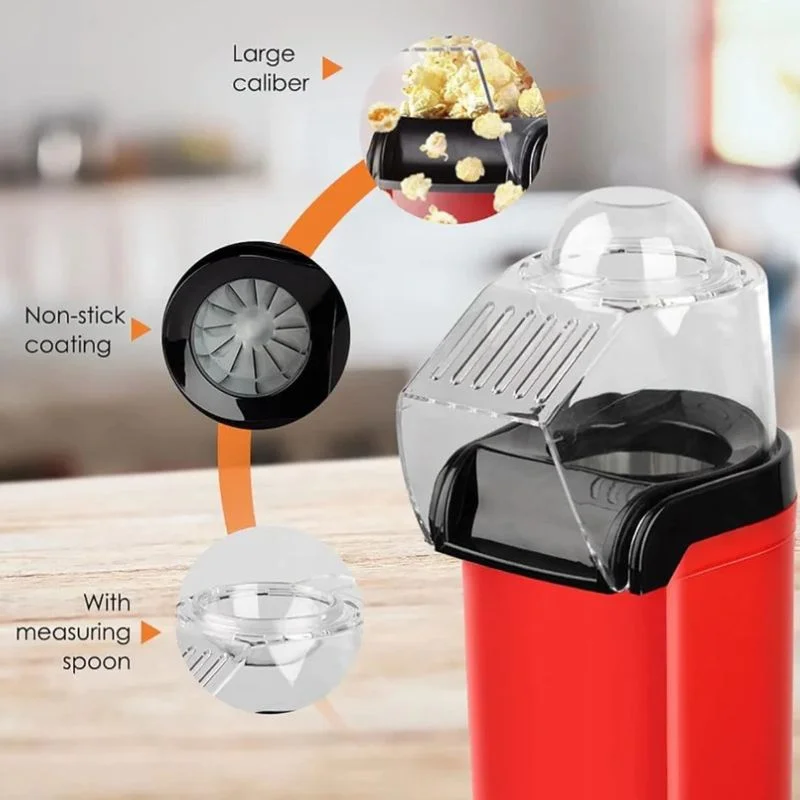Oil Free Mini Popcorn Maker | Hot Air Popcorn Machine | Electric Popcorn Popper for Home & Kids | 1200W - Image 5
