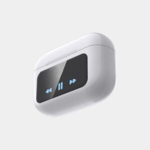A9 Pro Smart Screen Wireless Earbuds – ANC & ENC Noise Cancelling, Bluetooth 5.4, Touch Control Display Case, Hi-Fi Sound & 36H Playtime ( white colour )