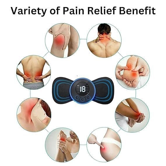 Wireless EMS Mini Body Massager – Portable Butterfly Massager with 8 Modes for Blood Circulation & Pain Relief - Image 2