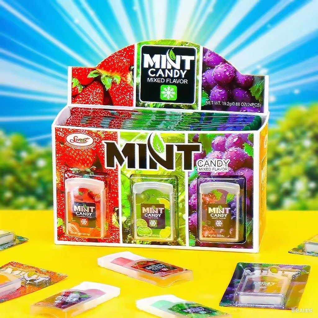 Shanu Mint Candy | Fruit‑Flavored Mint Tablets | 30pcs Box | Refreshing Sweet Treats - Image 4
