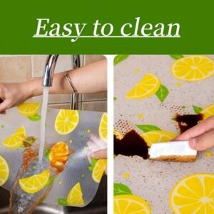 Waterproof Kitchen Mat Shelf Liner 45×150 – Easy To Clean, Oil Proof, Anti Slip Multipurpose Drawer And Shelf Cover (Random Color)