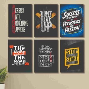 Set of 6 Wall Art Wooden Phototile Frames for Wall Decor