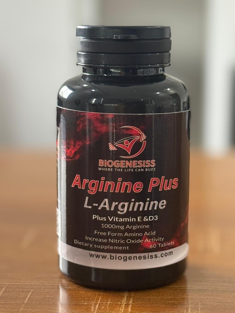 Biogenesiss Arginine Plus Premium L-Arginine Complex – 1000mg Free Form Amino Acid with Vitamins E & D3 for Nitric Oxide Boost, Circulation, and Muscle Recovery (60 Tablets) - Image 5