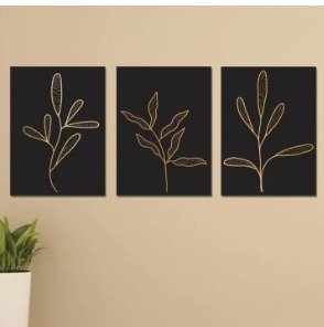Set of 3 Wooden Photo Tile Wall Art Frames (8×11 Inches) – Premium MDF Spiritual Wall Décor with Easy Stick Back