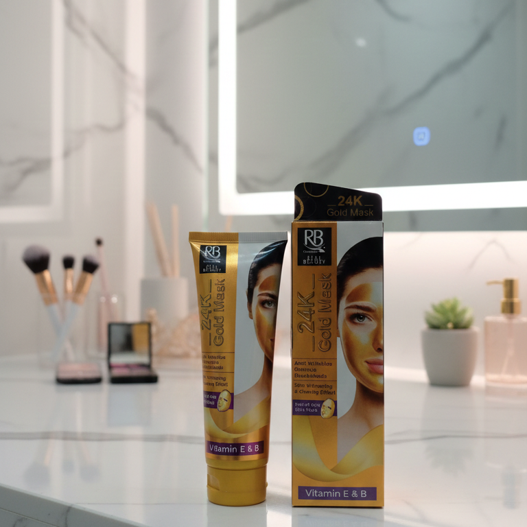 RB Cosmetics Real Beauty 24K Gold Mask | Hydrating & Brightening | Luxury Skincare Treatment | Original - Image 3