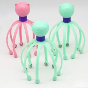 Octopus Shape Manual Head Scalp Massager With 8 Roller Balls Provides Headache Relief Stress Relaxation Hair Stimulation  (Random Color)
