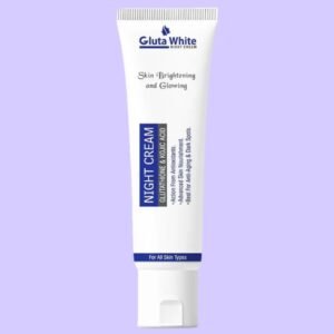 Gluta White Advanced Skin Brightening Night Cream – Powerful Glutathione & Kojic Acid Formula for Dark Spots, Anti-Aging, and Radiant Skin (50g)