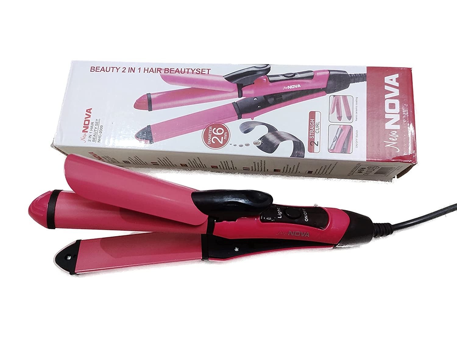 Nova 2‑in‑1 Hair Straightener & Curler | Model NHC‑2009 | Professional Styling Tool - Image 4
