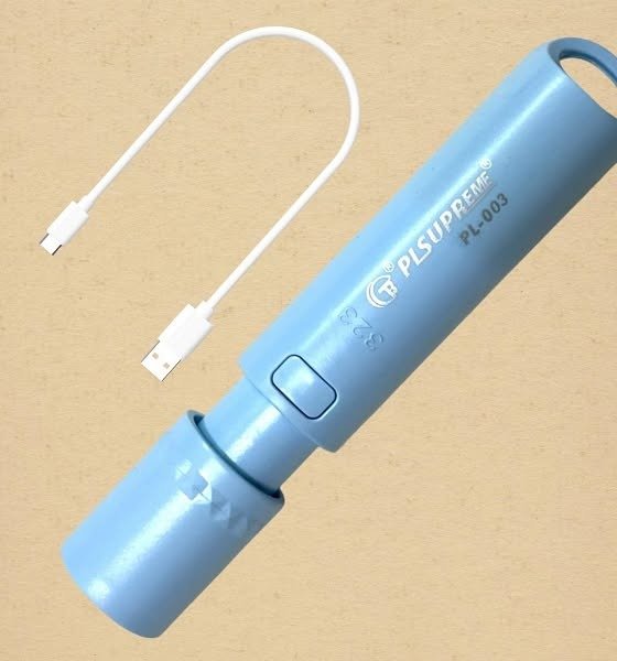 Pl 003 Long Range LED Rechargeable Torch Light – 1000 Lumens, 3 Modes, 500m Beam Distance, 1400mAh Battery with USB Cable, Durable Outdoor Flashlight - Image 4