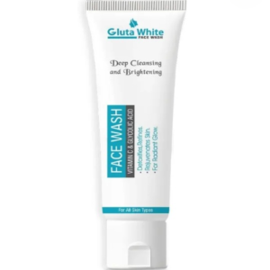 Gluta White Facewash 100ml – Brightening & Deep Cleansing Formula for Clear, Glowing Skin, Gentle on All Skin Types, Daily Use Quality Face Wash