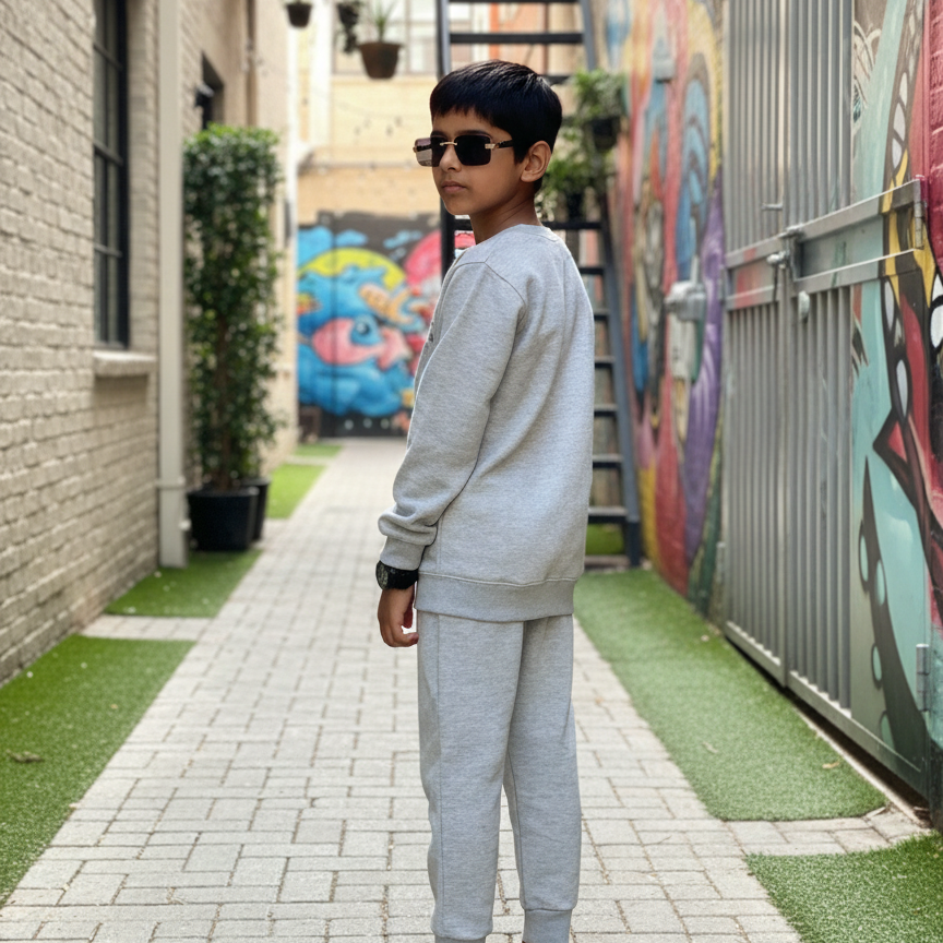 Kids Fleece Tracksuit | Sweatshirt & Pajama Set for Baby Boys – Warm, Comfy Winter Outfit for Daily Wear FOR BABY AND KIDS
