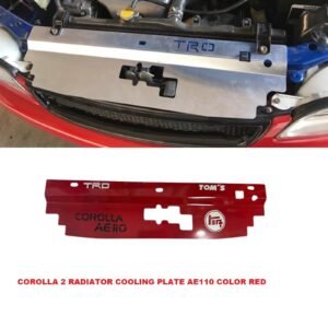 Corolla AE110 Radiator Cooling Plate Red Durable Metal Stylish Sporty Practical Choice For Engine Bay Airflow And Cooling Efficiency