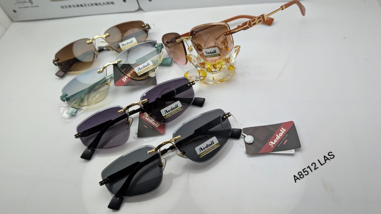 A8512 LAS - Ladies Fancy Rimless Sunglasses Stylish Fashion Eyewear With Gradient Lenses - Image 2