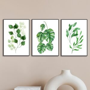 Set of 3 Premium Wall Art Photo Tiles – Modern Home Decor Sets 8x11