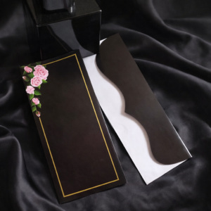 Premium Black Eidi Envelopes for Weddings & Engagements (15 Pieces) – Elegant Floral Card Cash Pack