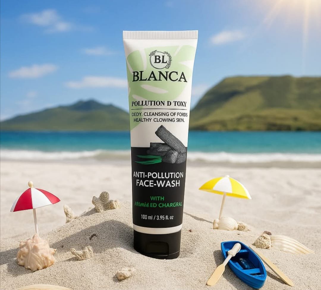 Blanca Pollution Detox Facewash With Charcoal Green Tea And Aloe Vera Deep Cleansing 100ml - Image 4
