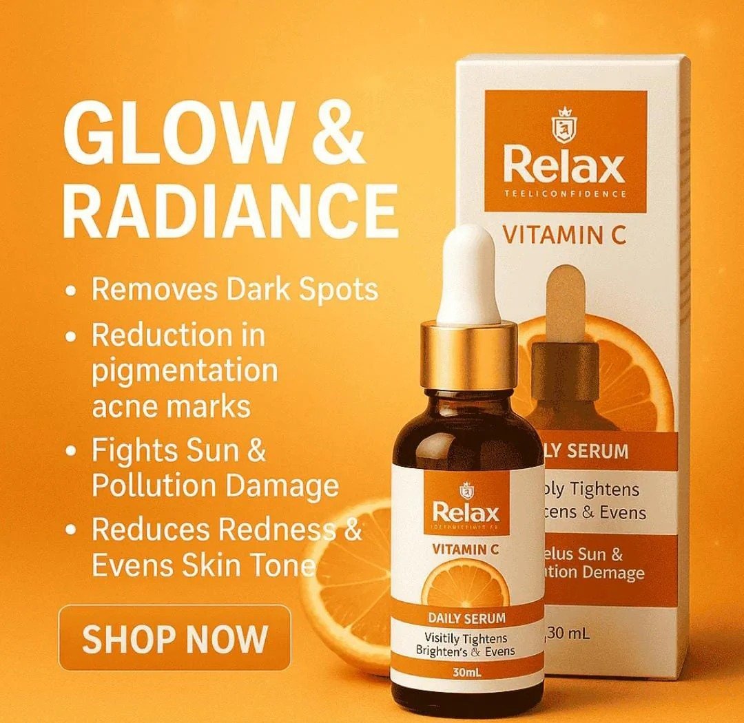 Relax Vitamin C Daily Serum – Brightening & Anti-Aging Face Serum - 30ml - Image 3