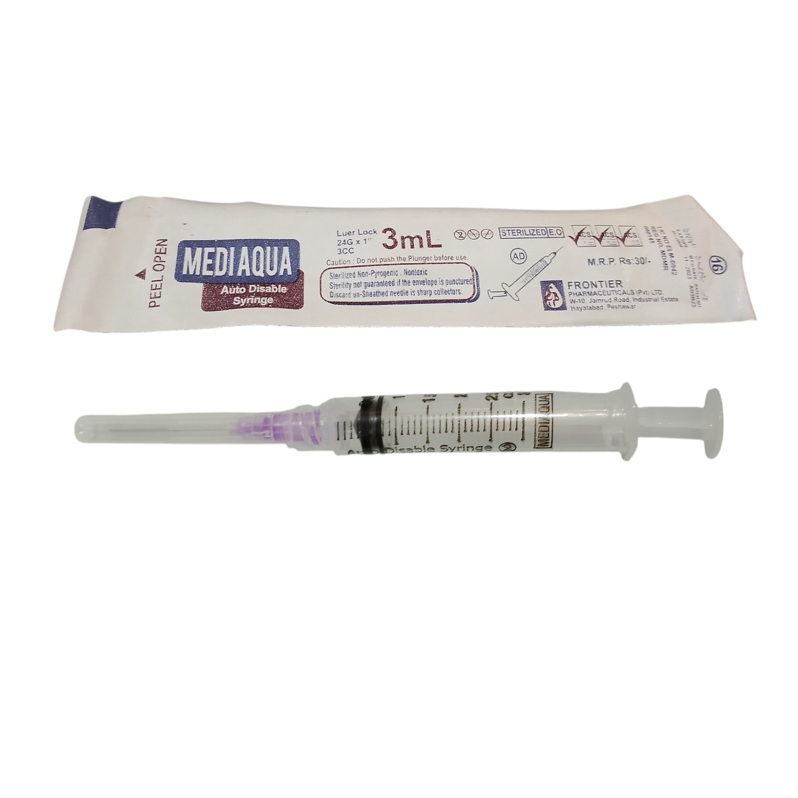 Medi Aqua 3cc Syringes – Precision, Safety & Comfort for Medical Use, Designed for Accurate Dosage, Smooth Injection & Reliable Patient Care Every Time (Pack of 100) - Image 2