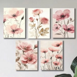 Set of 5 Premium Wall Art Photo Tiles – Modern Home Decor Sets 8x11