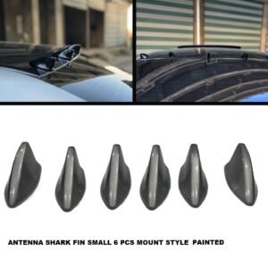 Universal Shark Fin Roof Spoiler 6 Pcs Set – Small Mount Style Painted Car Exterior Accessories