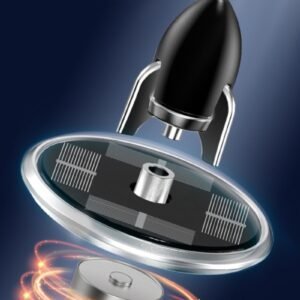 Solar Powered Speech Rocket Car Air Freshener – Rotating Solar Fragrance Diffuser | Long-Lasting Aroma & Stylish Dashboard Decor (Speech Rocket)