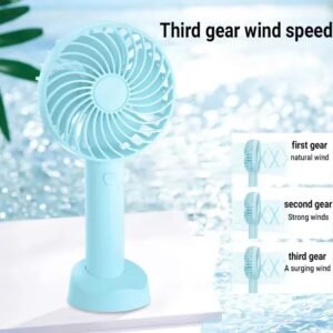 Portable Hand Fan Mini Desktop Cooling Fan Rechargeable Personal Air Fan Random Color