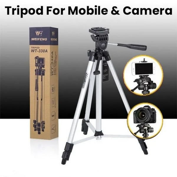 3-in-1 Professional Camera & Mobile Tripod Stand – Adjustable & Foldable
