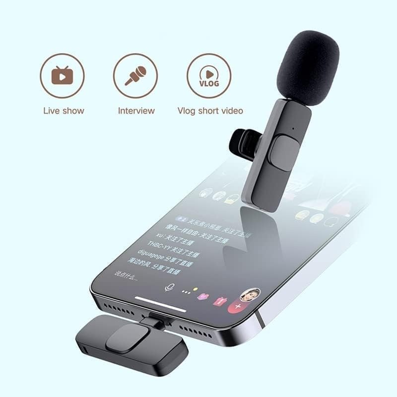 K9 Professional Wireless Lavalier Lapel Microphone For Android Smartphones Cordless Omnidirectional Condenser Recording Mic For Interview Video Podcast Vlog YouTube - Image 3