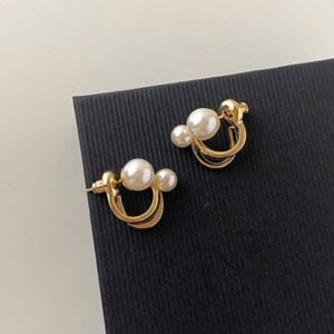 ZVT-167 Korean Pearl Circle Earrings – Elegant Fashion Jewellery, Stylish Accessory for Women