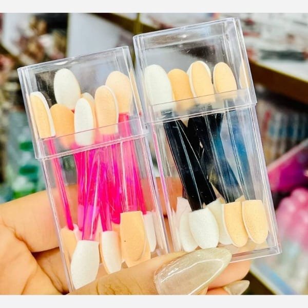 10 Pcs Eyeshadow Blending Brushes Set Abs Plastic Makeup Brushes (Random Color) - Image 4