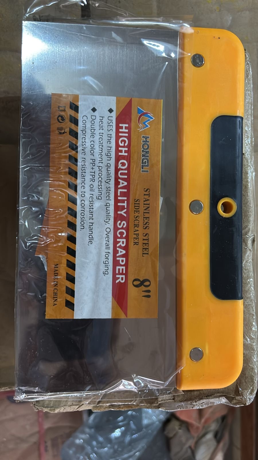Stainless Steel Scraper with Durable Handle | Multi-Purpose Cleaning & Surface Scraping Tool - Image 4