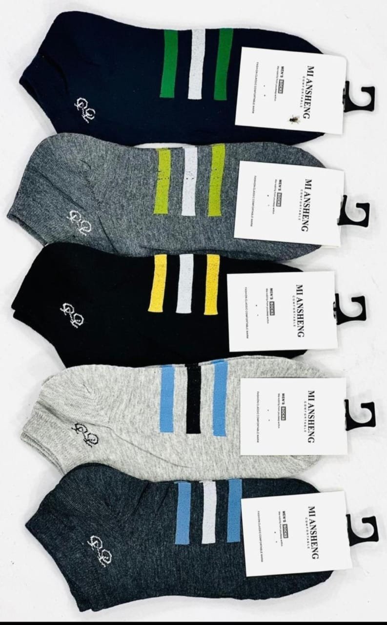 Pack Of 2 Pair Anklet Socks For Men – Soft, Breathable, And Stretchable Low-Cut Socks For Daily Comfort And Style (Random Design) - Image 2