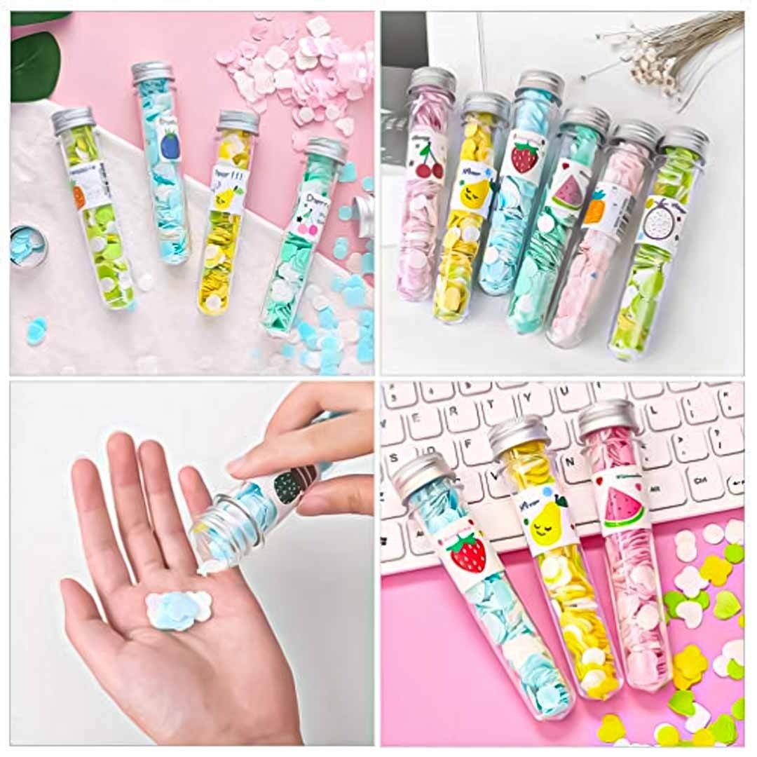 Portable Mini Paper Soap Sheets in Test Tube Bottle – Travel-Friendly Disposable Handwash Sheets for Kids & Adults | Pocket Soap Flakes for School, Office, Outdoor, Camping & Travel