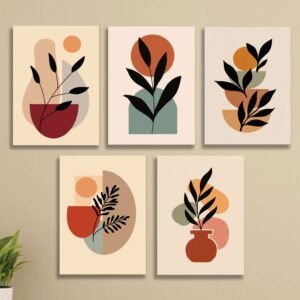 Set of 5 Premium Wall Art Photo Tiles – Modern Home Decor Sets 8x11