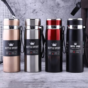 Slim Stainless Steel Water Bottle Premium Quality Long Lasting Insulation Leakproof Design For Hot And Cold Drinks | Random Color