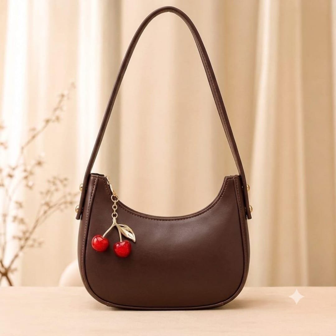 Cherry Charm Shoulder Purse Stylish Compact Durable Fashion Accessory Practical Choice For Daily Use Office College And Casual Outings - Image 4