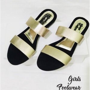 Ladies Casual & Party Wear Flat Slippers – Stylish Elastic Work Design | Comfortable Indoor & Outdoor Sandals for Women
