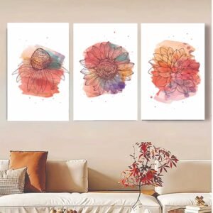 Set Of 3 Flower Frame Photo Type Frame 8x11 inches