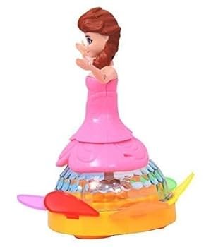 Princess Dancing Doll Toy with 3D Lights, Music & Rotating Movement – Musical LED Doll for Kids - Image 3
