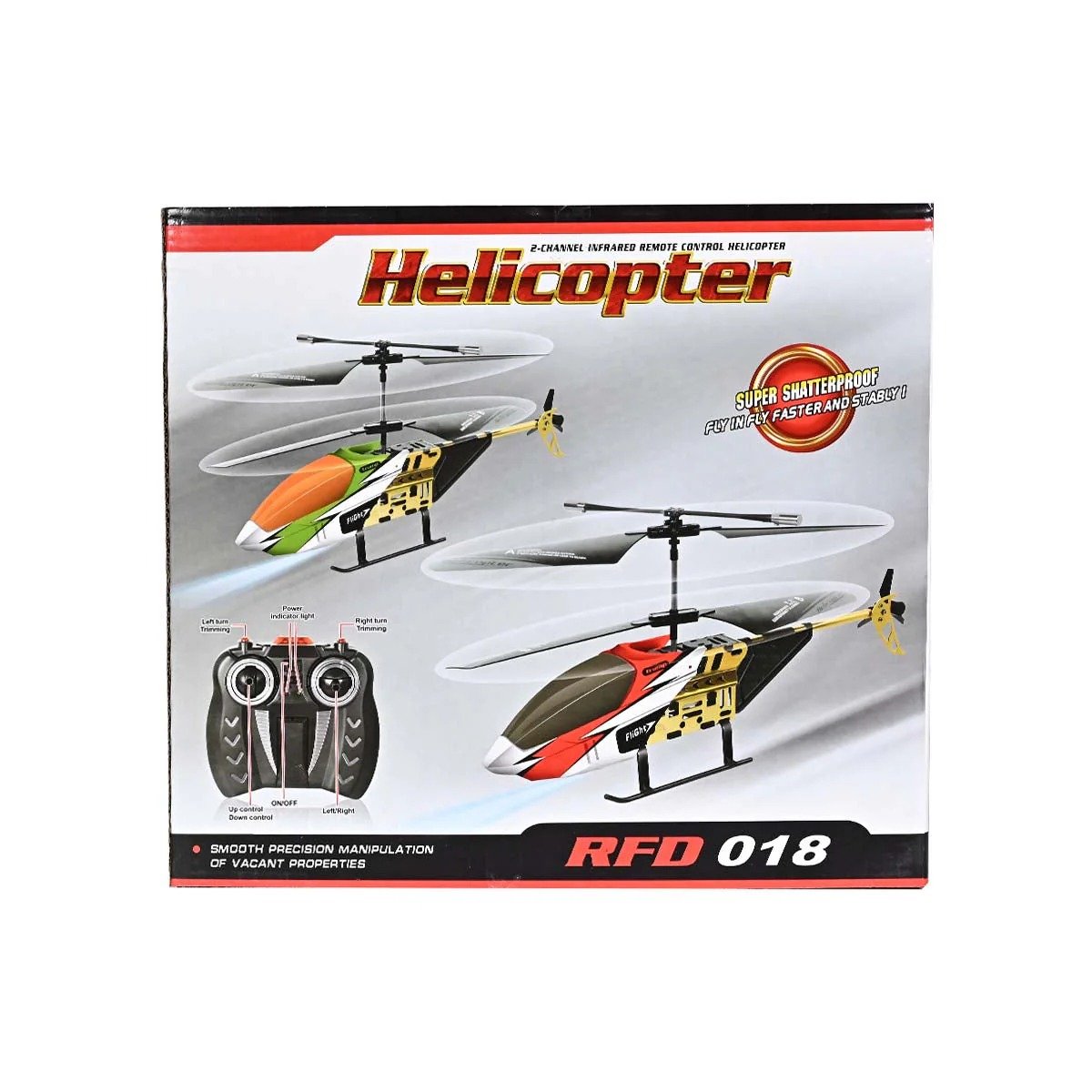 Remote Control Helicopter RFD‑018 | 2D Full Flight | Rechargeable Li‑Po Battery | Night Light Feature (Random Colour) - Image 4