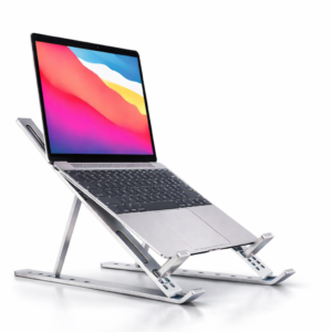 Premium Aluminum Foldable Adjustable Laptop Stand Ergonomic Portable Laptop Holder for Up to 18 Inch