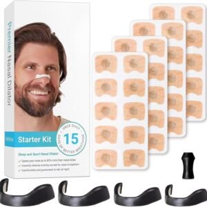 Premier Nasal Dilator White Starter Kit – Sleep and Sport Nasal Dilator for 15 Days of Better Breathing & Snoring Relief