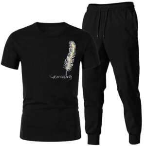 HALF SLEEVE PREMIUM TRENDY PRINTED TRACKSUIT FOR MEN
