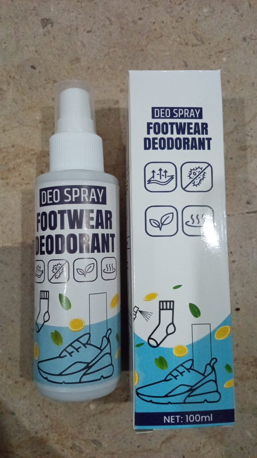 Footwear Deodorant Spray Shoe Deo Odor Control Fresh Spray (100ml) - Image 5